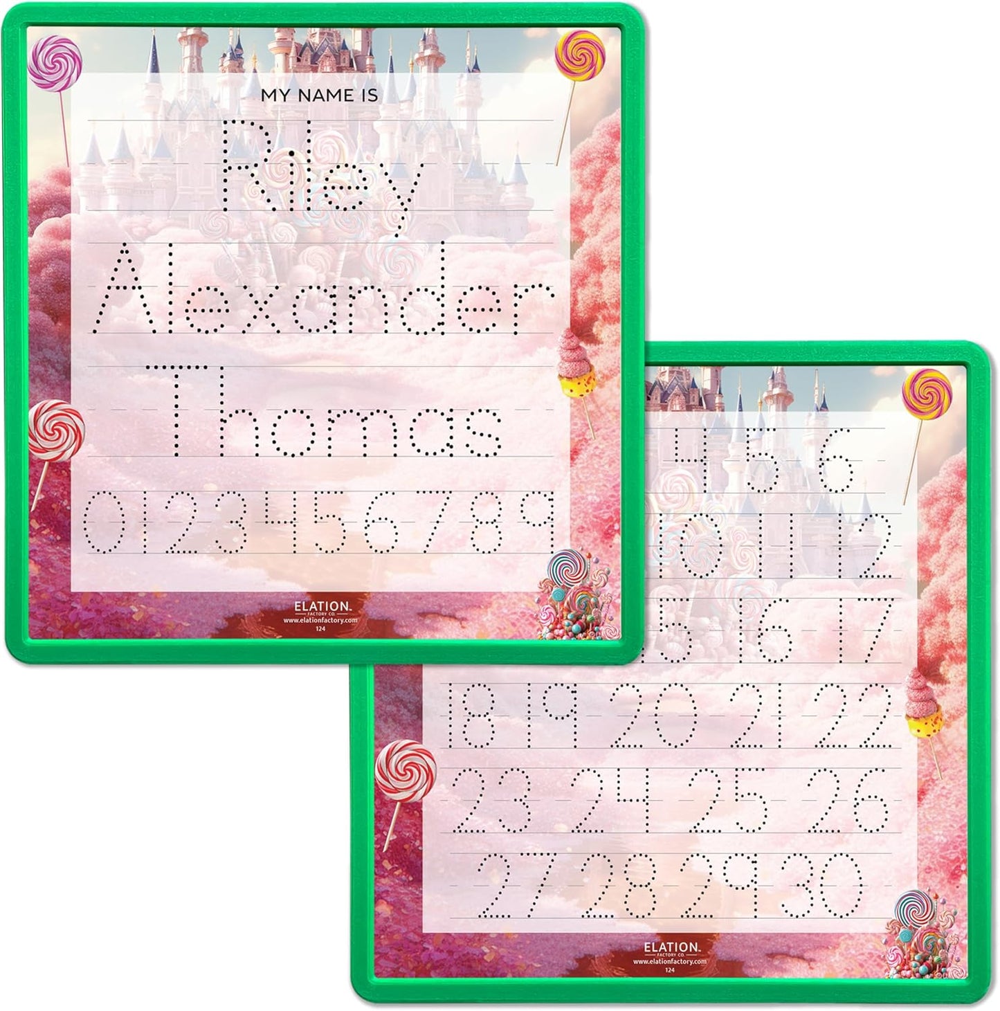 Kid's Name Tracing Board | Dry Erase Letter Tracing | Reusable Name Board | Alphabet Letters | Personalized | Candy Theme