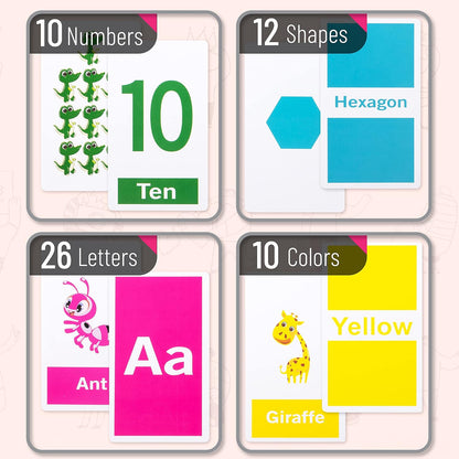 Mr. Pen Alphabet Flash Cards for Toddlers - Double-Sided, 58 Picture Cards, ABC & Number Flash Cards