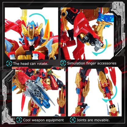 TIALLOW Pterodactyl Robot 2 in 1 Building Toy Sets, Dinosaurs Mech Transforming Building Block Model, Mecha Action Figures Pterosaur Building Kits, for Boys, Adult Age 8-12 (Pterodactyl)