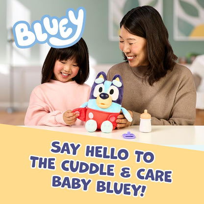 Dress & Play Baby Bluey Plush, Button, Zip, Buckle and Tie, Learn to Dress Dolls for Toddlers Ages 3+, Fine Motor Skills Buckle Toys