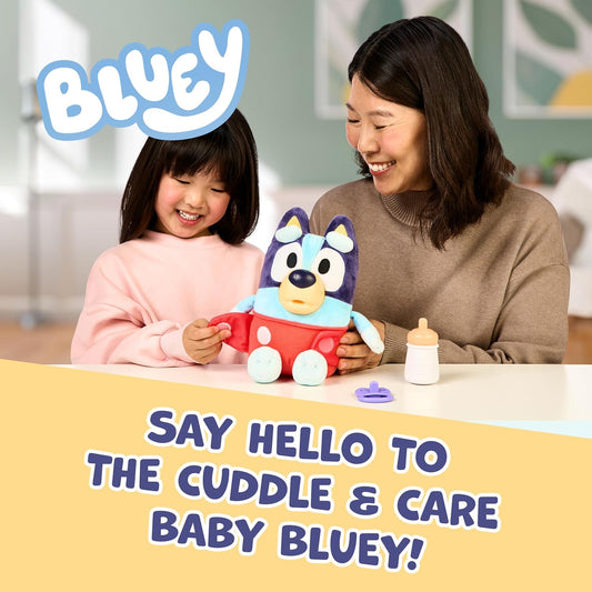 Dress & Play Baby Bluey Plush, Button, Zip, Buckle and Tie, Learn to Dress Dolls for Toddlers Ages 3+, Fine Motor Skills Buckle Toys