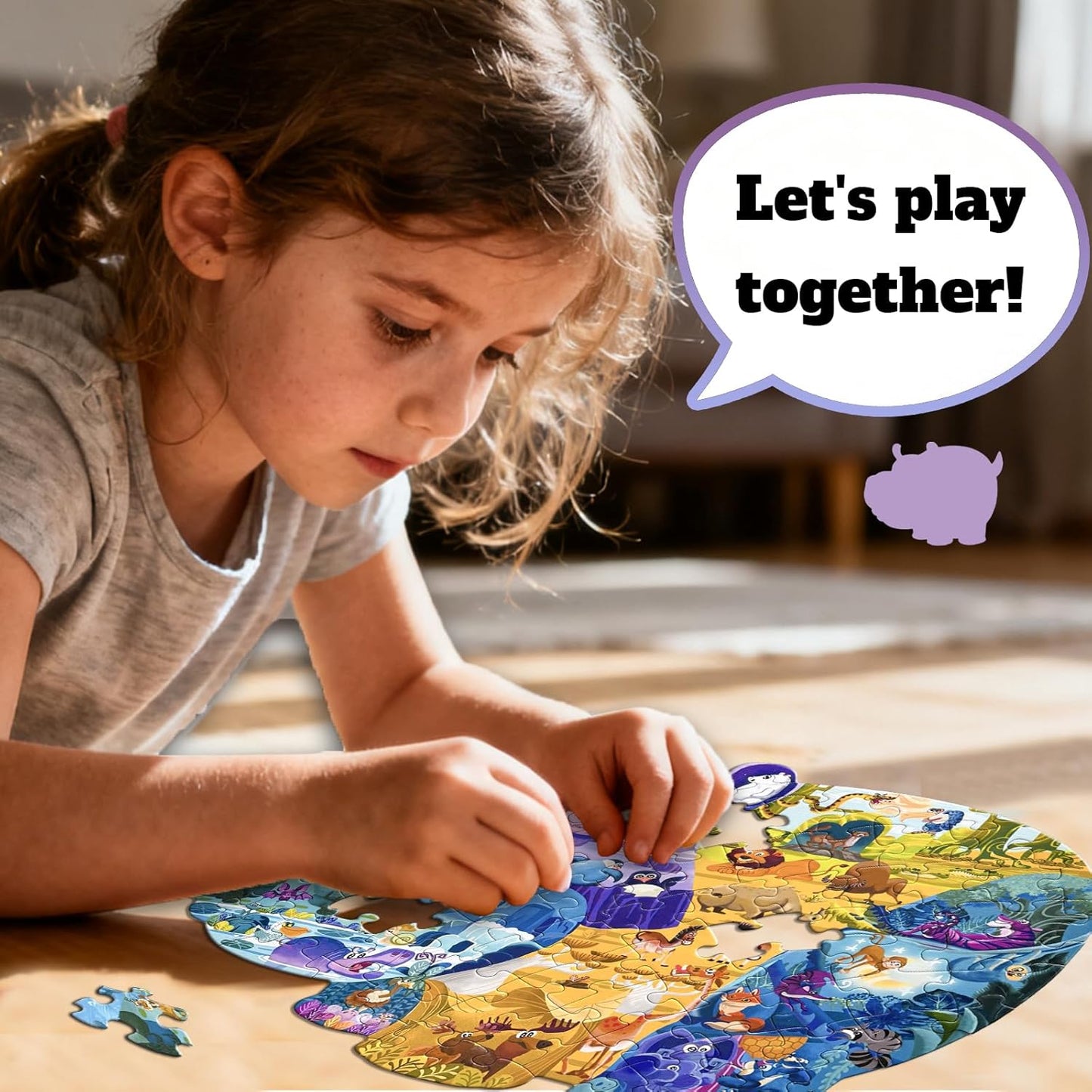 GIVEITALL Irregular Animal Puzzles for Kids Ages 4-6 6-8 8-10 10-12 Year Old,Panda Puzzle 180 Pieces Enlightening Floor Puzzle Game Creative Gifts for Boys Girls (Panda)