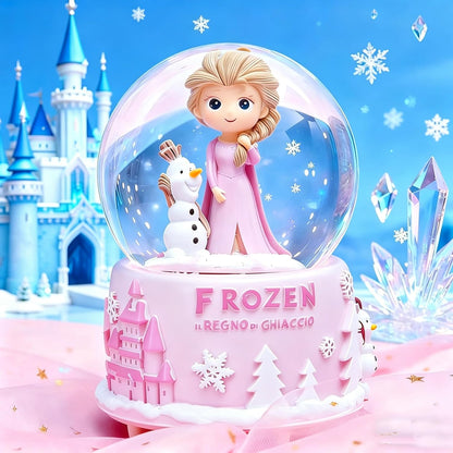 Snow Globe, Princess Snow Globes for Girls, Music Snowglobe with Automatic Snowflakes, Christmas Birthday Princess Gifts for 6 7 8 9 10 11 12+ Year Old Girls Kids