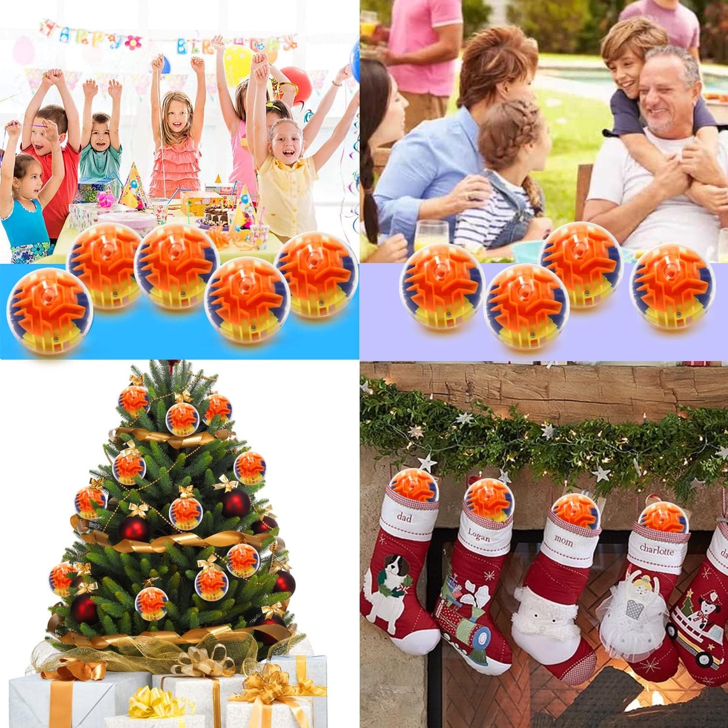 100 Pcs Puzzle Maze Ball Mini 3D Gravity Cube Puzzle Ball Toy for Kids Ages 3 6 7 8-10, Educational Challenges Magic Brain Teasers Games for Boys Girls Birthday Gifts Classroom Prize