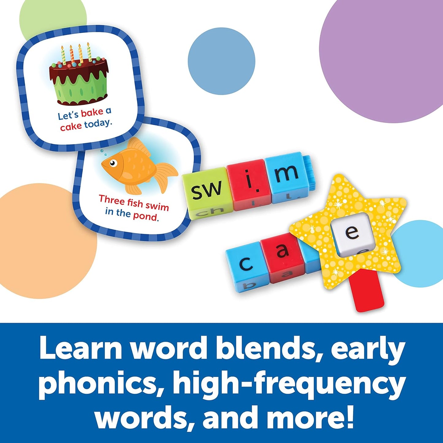 Learning Resources Skill Builders! Kindergarten Reading Activity Set - 122 Pieces, Ages 5+, Back to School Essential Materials, Homeschool Supplies