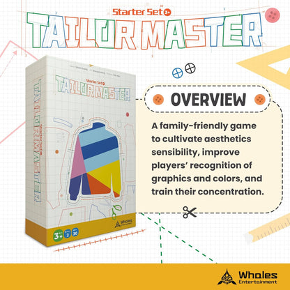 Whales Entertainment |Tailor Master Board Game for Kids 3 +| Family Game Night | Memory Matching Card with Bell Tap| Educational and Fun for Preschool,Toddlers and Parents|Helps Improve Concentration