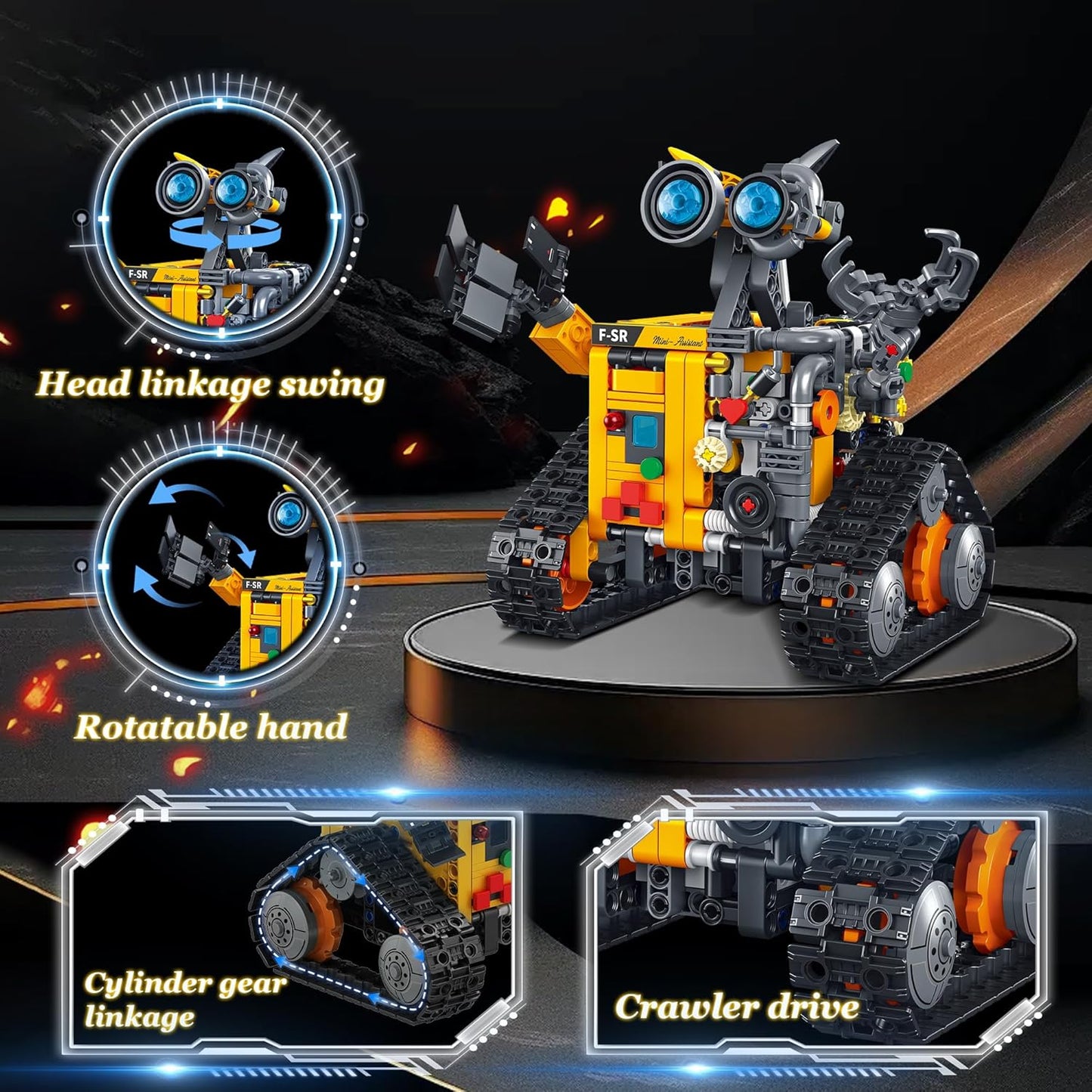 Robot Building Kit, App & Remote Control Robot Toys for Kids, 4 in 1 High-Tech Remote Control Building Block Robot, Creative Gift for Aged 6 7 8 9 10 11 12+ Kids Boys & Girls