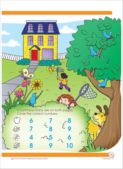 School Zone Counting 1-10 Workbook: 64 Pages, Preschool, Kindergarten, Tracing Numbers, Writing Numbers, Sequencing, Ages 3 to 5 (Get Ready! Book Series)