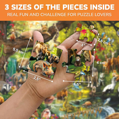 QUOKKA 100 Piece Puzzles for Kids Ages 4-6 – Floor Kids Puzzles Ages 6-8 Year Old – Toy for Learning Forest Animals for 8-10 yo – Jigsaw Toddler Game for Boy and Girl 3-5