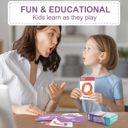 BenBen Go Fish Card Game for Kids, 104 Cards, Ocean Theme Memory Matching Game, Sea Animals Learning Playing Cards, Picture Cards with Real Photos, Fun Facts, 2-8 Players