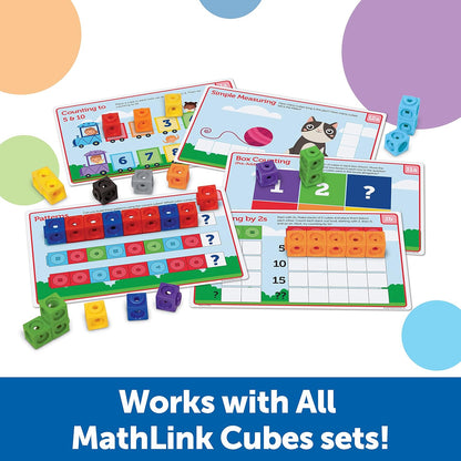 Learning Resources MathLink Cubes Kindergarten Math Activity Set Sea Adventures! - 115 Pieces, Age 5+, STEM Teaching Toys, Kindergartner Games