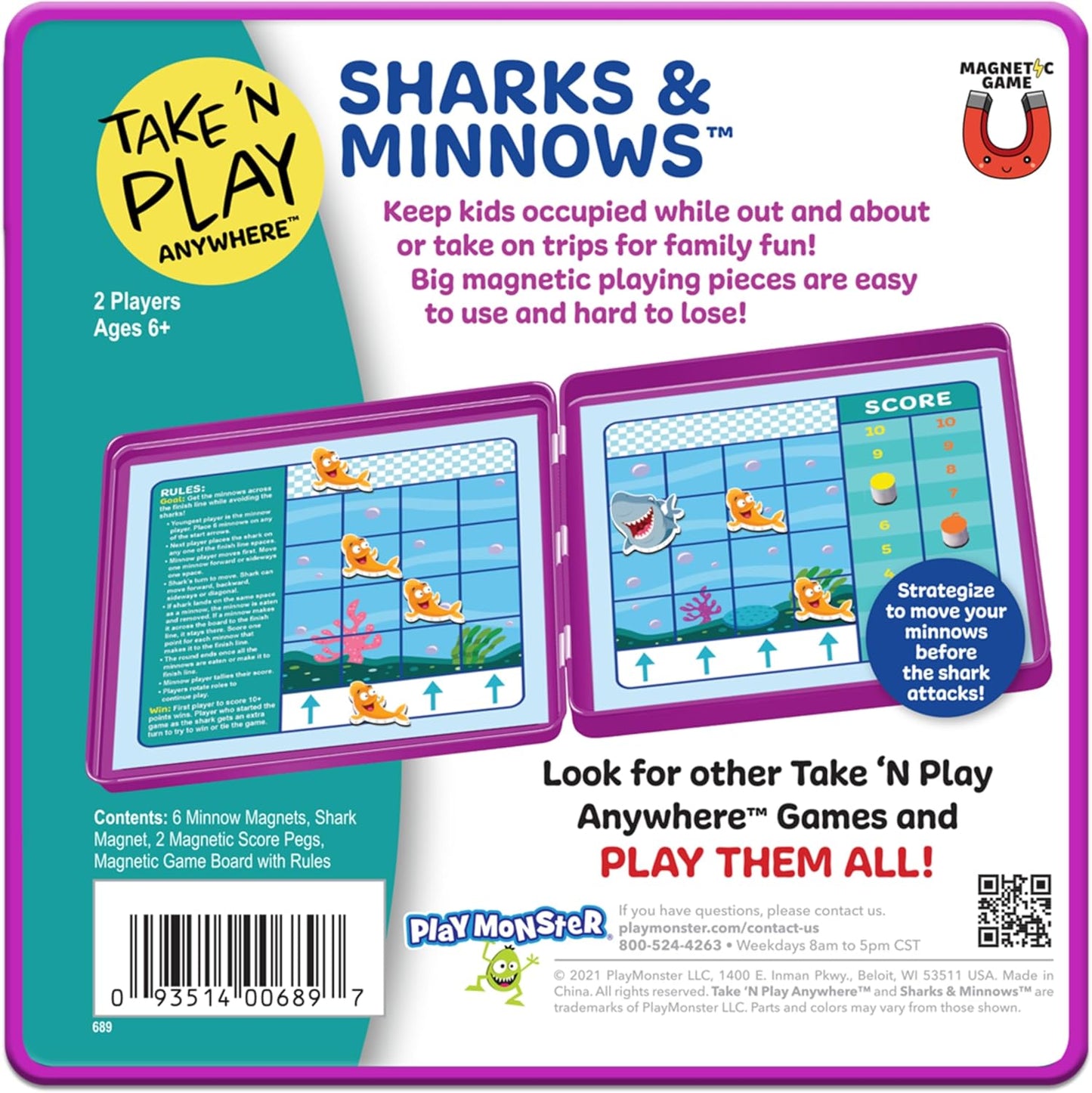PlayMonster Take N Play Anywhere — Hangman — Easy to Use, Hard to Lose — Fun on the Go Travel Game — For Ages 5+