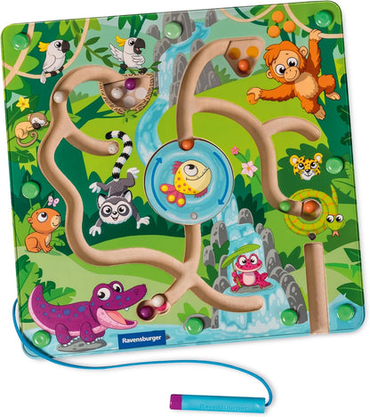 Ravensburger Play+ 34018 Jungle Wooden Magnetic Maze for Children from 18 Months