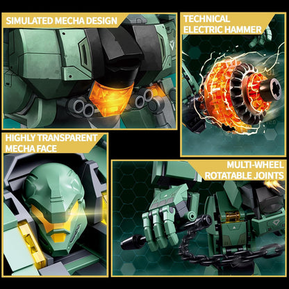 Ice Warrior Mech Building Blocks Sets Transforming Mech Robot Building Kits Mech Action Figures Model Toys Gift for Adults Kids Teens 561 PCS