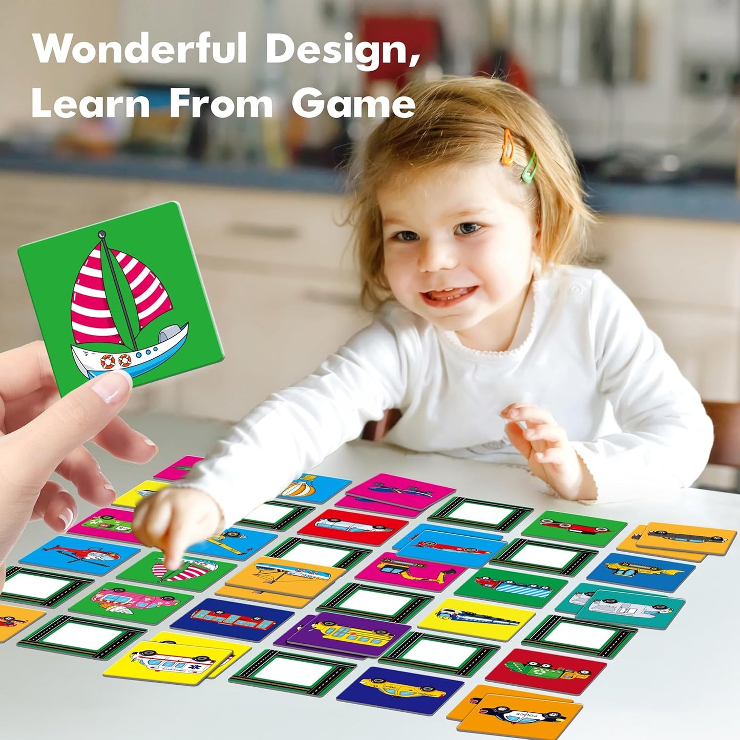 Hebayy 72 PCS Memory Matching Game, Real Animal Matching Cards for Toddlers 36 Pairs Memory Cards for Preschool 4 5 6 Years Old