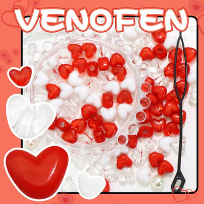 88PCS Pink White Hair Beads for Braids Lovely Heart Shape Loc Dreadlock Valentine's Day Bead Accessories Cute Acrylic Small Pony Beads for Kids Girls