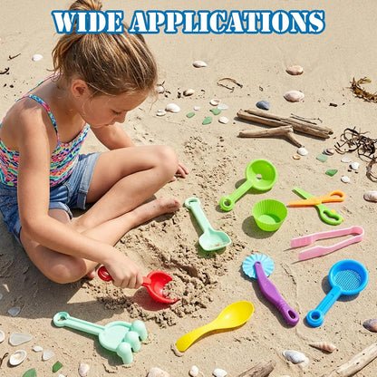 Hiawbon 20 PCS Sensory Bin Tools, Sensory Sand Tools Set, Sensory Bin Filler, Fine Motor Toys Handy Scooper Set, Sensory Bin Accessories Tool, Bin Scoops Plastic Tweezers Tongs Cups for 2+ Years Old