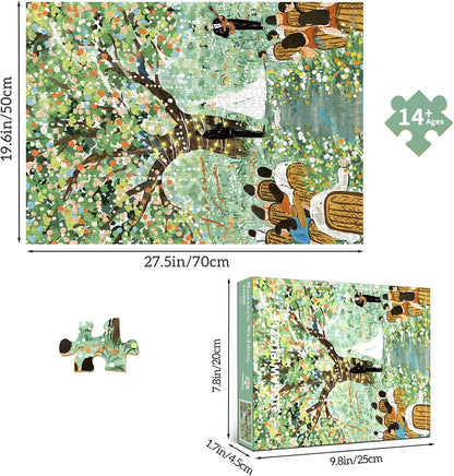 Puzzles for Adults 1000 Pieces,Seaview Campground Jigsaw Puzzle with 1:1 HD Poster, Perfect Interlocking No Dust, Stress Relief Ideal Gift for Family Games