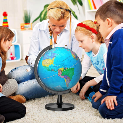 13" Globe for Children & Adults, Interactive World Globe for Kids with HD Waterproof & Writable Surface, Educational STEM Learning Toy, Classroom Teaching Gift