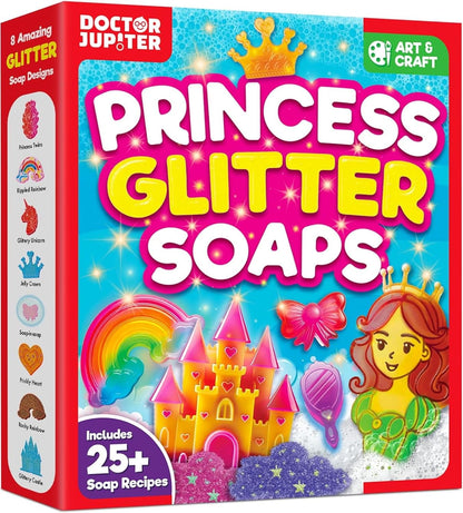 Doctor Jupiter Glam Science, DIY Makeup Craft Kit for Girls Ages 6+ | 50+ Beauty Recipes - Make Your Own Makeup, Perfume, Lip Gloss, Bath Bomb| Birthday Gift Ideas for 6-7-8-9-10-11-12 Year Olds