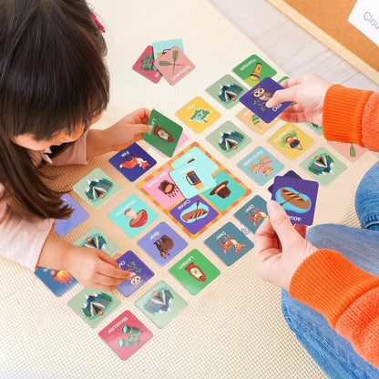 Fuutreo 82 Pcs Christian Memory Matching Games Religious Bible Matching Cards Memory Game Concentration Cards for Winter Holiday Educational Gifts Family Supplies