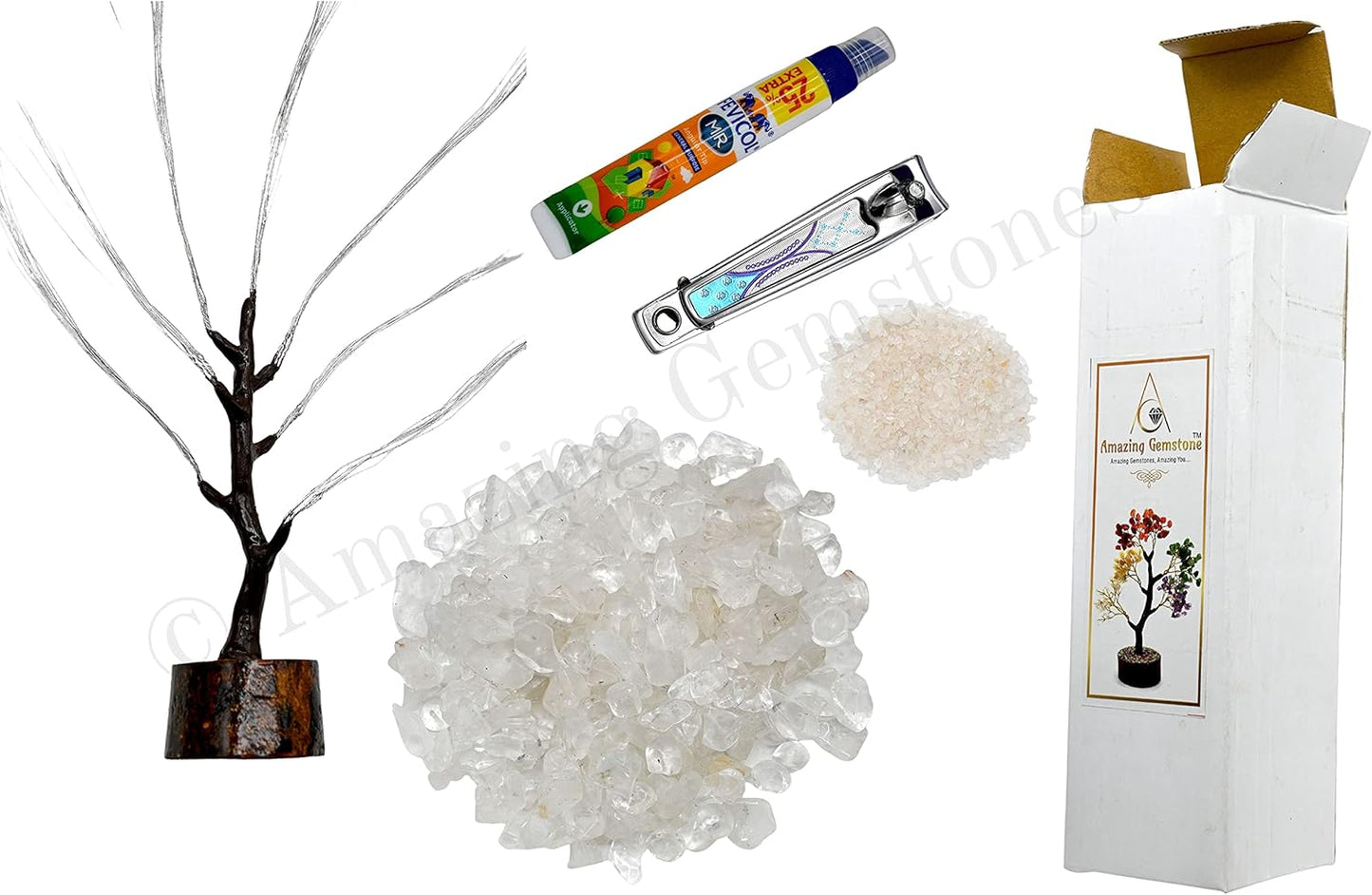 Multi Gemstone Chakra Decor Crystal Tree DIY Kits for Adults Kids, Makes a Perfect Office Table Feng Shui Tree Holistic Gifts for Women