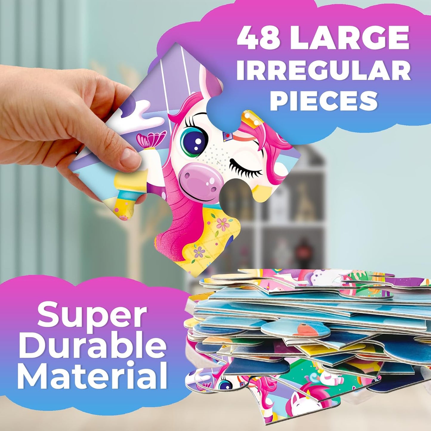 QUOKKA Giant Floor Puzzles for Kids Ages 3-5 - 2x3 Feet 48 Piece Large Puzzles for Kids Ages 4-8 - Educational Toys for Boys and Girls - Toy Gift Activities Africa Version 2