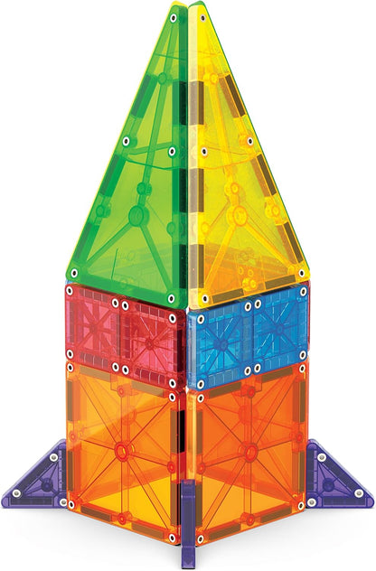 Magna-Tiles Combo 62-Piece Magnetic Construction Set, The Original Magnetic Building Brand