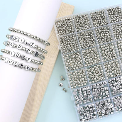 Hpebl 2136PCS Beads for Bracelets Pearl Bracelet Making Kit Friendship Bracelet Kits Bracelet Bead Kits Small Pearl Bead and Gold Beads Beading Kit for Bracelets Jewelry Making Kit