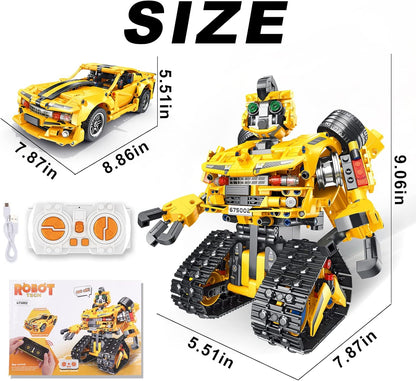 Sciencow 2-in-1 Build a Robot Kit, Remote & APP Controlled Robotic Building Blocks Toys STEM Projects for Kids Ages 8 9 10 11 12 13 14,Chirstmas Birthday Gift for Boys (RC Mars Rover)