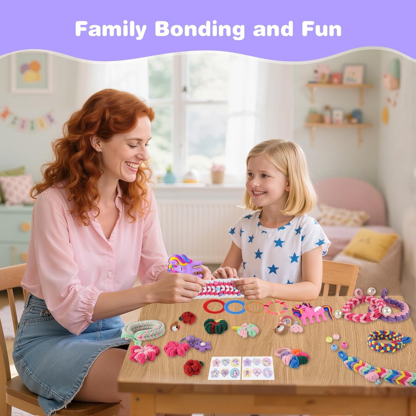 Nicella Bracelet Making Kit Gifts for Girls Ages 8-12, Weaving Loom Kit Toys, 1300+PCS Kids DIY Craft Kits with 2 Weaving Comb, Easter Gifts for Girls 6 7 8 9 10 11 12 Year Old