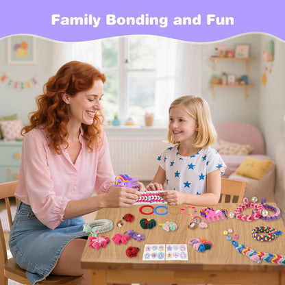 Nicella Bracelet Making Kit Gifts for Girls Ages 8-12, Weaving Loom Kit Toys, 1300+PCS Kids DIY Craft Kits with 2 Weaving Comb, Easter Gifts for Girls 6 7 8 9 10 11 12 Year Old