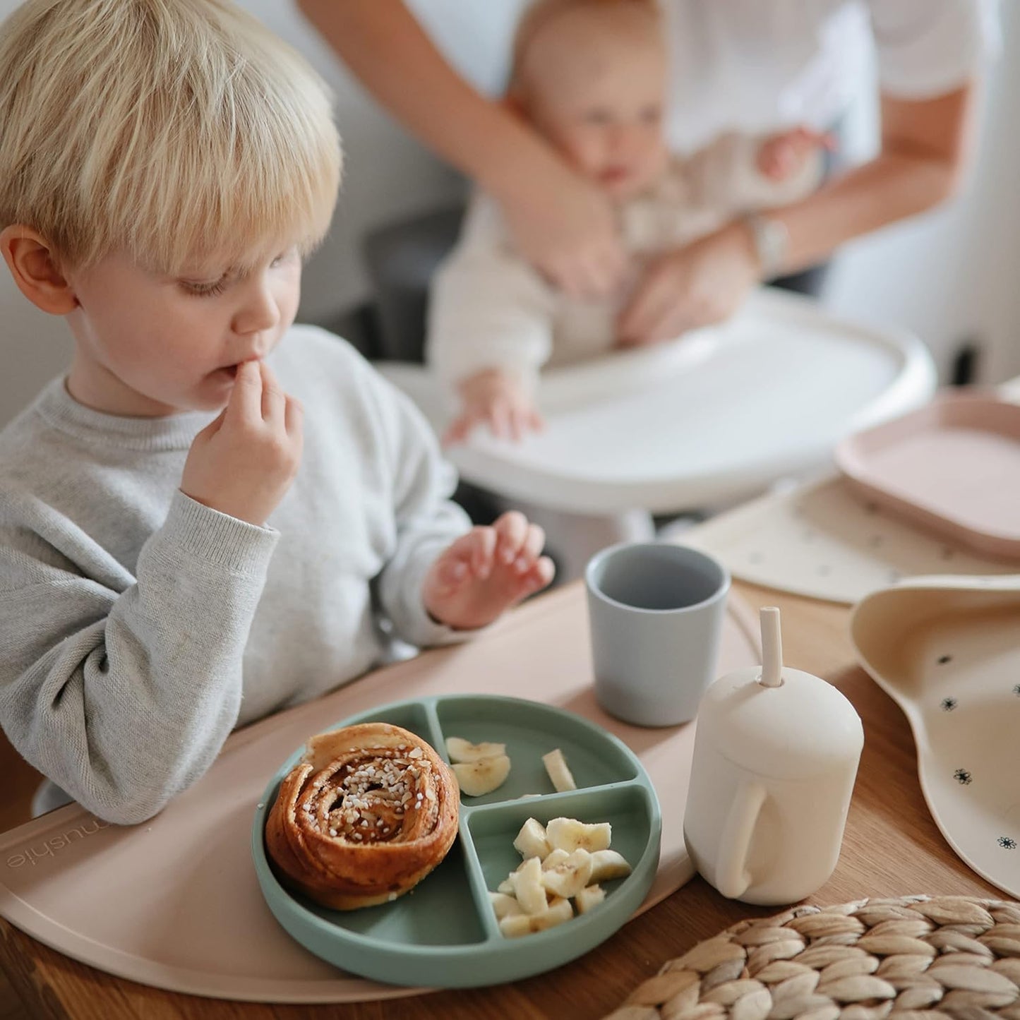 mushie Dinnerware Cups For Kids | Made in Denmark, Set of 2 (Ivory) - Colors B