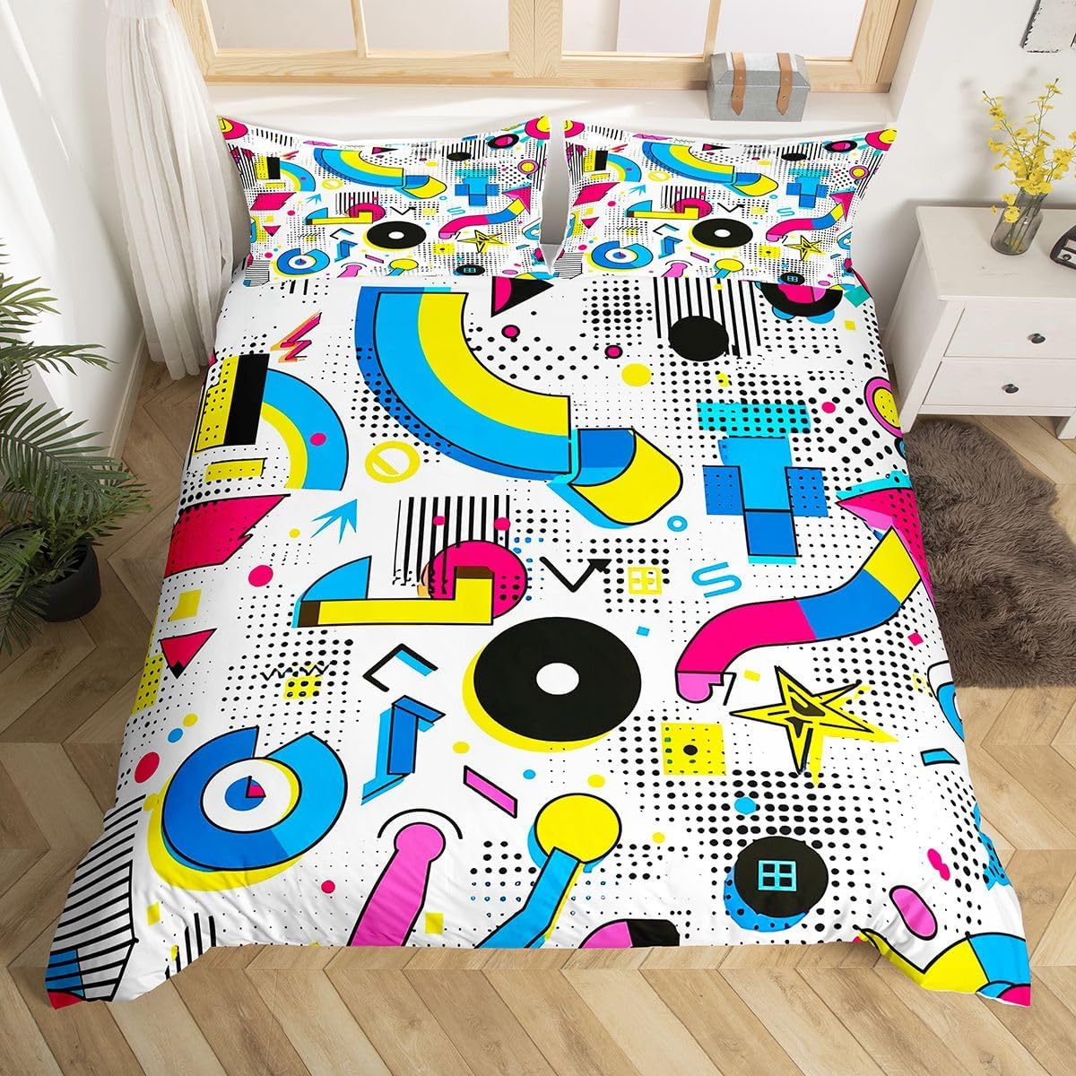 Erosebridal Chemistry Lab Bedding Set Twin Size Chemical Equation Duvet Cover for Boys Girls Chemical Elements Science Theme Comforter Cover Teens Kids Science Students Bedding School Dorm Room Decor