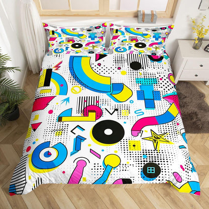 Erosebridal Chemistry Lab Bedding Set Twin Size Chemical Equation Duvet Cover for Boys Girls Chemical Elements Science Theme Comforter Cover Teens Kids Science Students Bedding School Dorm Room Decor