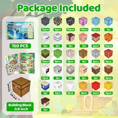 Magnetic Blocks Toys for Kids, 100 PCS Building Blocks Cubes, Stacking Magnetic Tiles Toys for Kids Toddlers Boys Girls Ages 3 4 5 6 7 8-12 Birthday Gifts Party Supplies (Underworld)