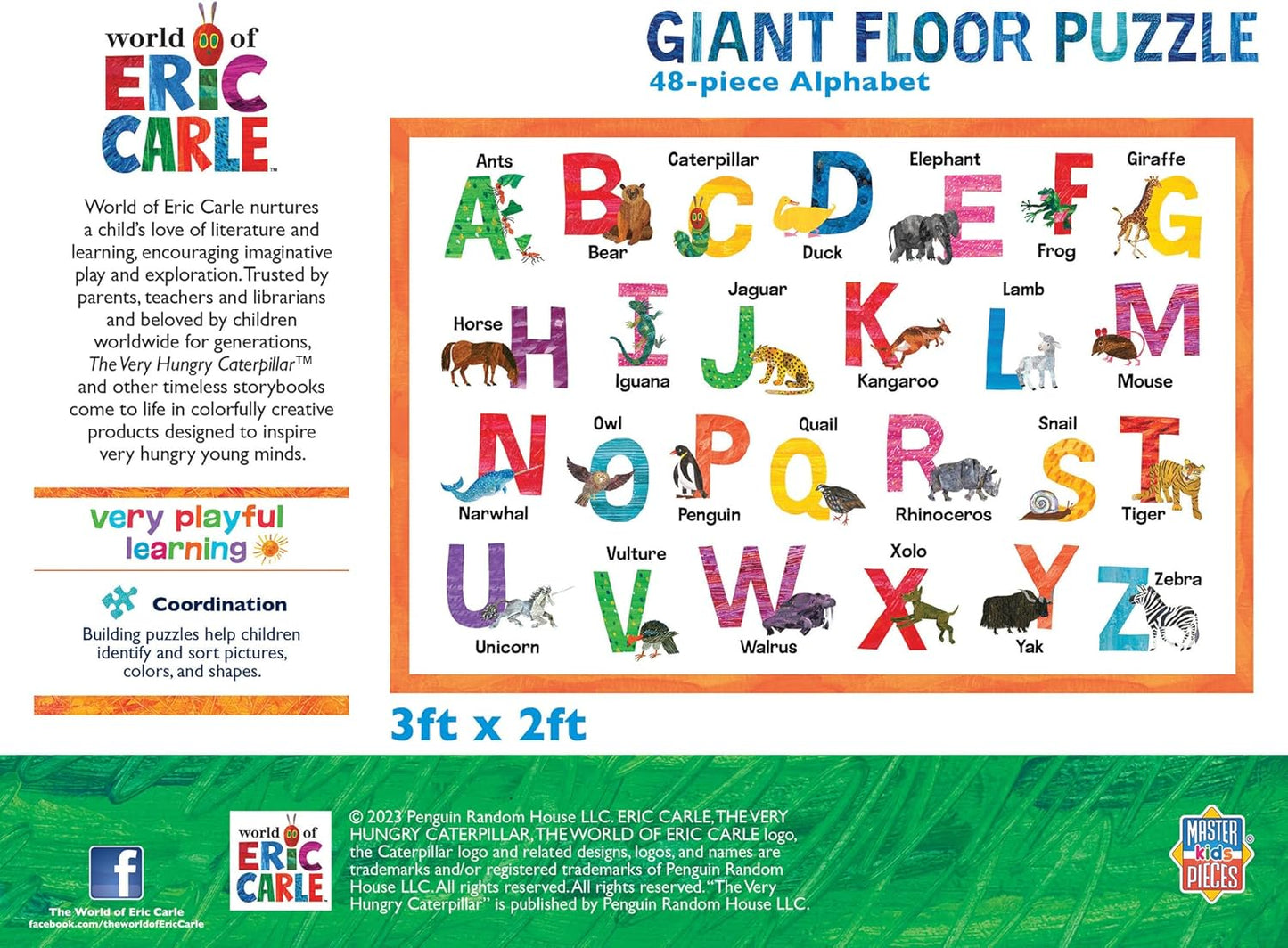 MasterPieces Floor Puzzle - Jumbo Size 80 Piece Jigsaw Puzzle for Kids - USA Map Shaped Puzzle - 3ftx2ft