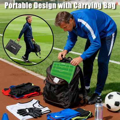 Magnetic Baseball Lineup Board for Dugout, 60 Magnets Coaching Clipboard with Dry Erase & Waterproof Bag – Dugout Organizer for Youth Baseball & Softball Coaches