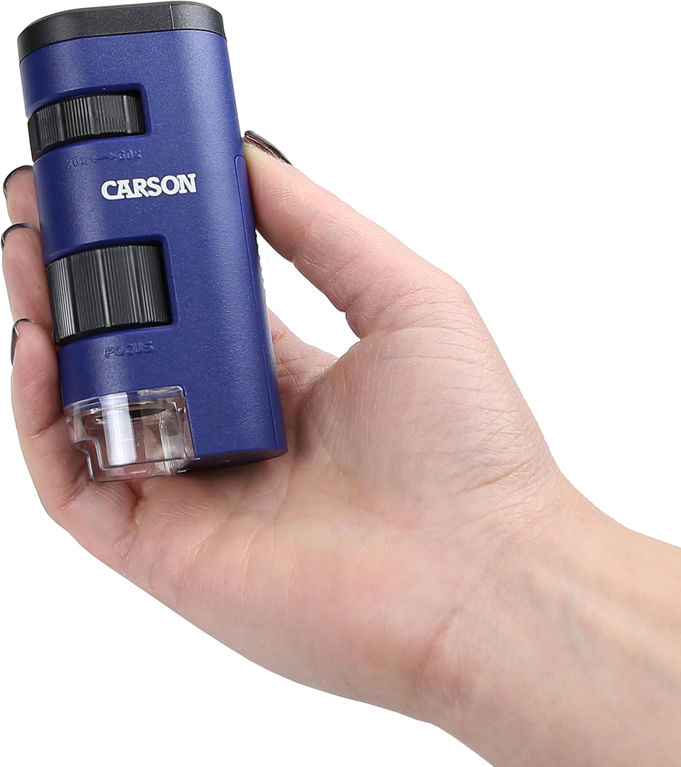 Carson Pocket Micro 20x-60x LED Pocket Microscope Handheld STEM Toy (MM-450)