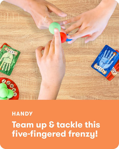 SimplyFun Handy - Family Game for Kids and Adults Ages 8+ - Fine Motor Skills Game with Soft Balls and Cards - Classroom, Party, or Family Game Night Fun