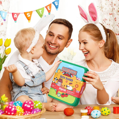 JoyCat Ocean Busy Book for Toddlers 1-3 - Travel Toy Activity Book for 1 2 3 Year Old Boys Girls, Educational Travel Toy with Sea Animals & Life Skills, Easter Basket Stuffers Kid, Autism Sensory Toys