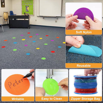 ForTomorrow Carpet Markers with Numbers - 36 Pcs 4" Classroom Sitting Carpet Dot Number 1-36, Floor Rug Circles Marker Spot for Preschool Kindergarten Elementary