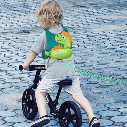 3 in 1 Toddler Harness Leash + Baby Anti Lost Wrist Link, Accmor Cute Dinosaur Child Safety Harness Tether, Kids Walking Wristband Assistant Strap Belt for Parent Boys Outdoor Activity (Black)