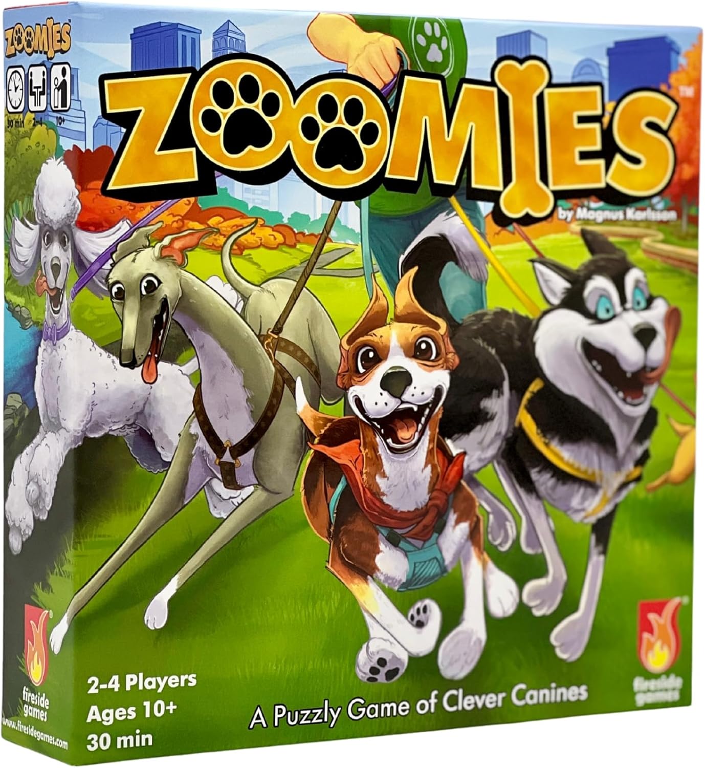 Fireside Games Zoomies – Fast-Paced Dog Walking Family Card Board Game Fun for All Ages Quick Play 2 to 4 Players Ages 10+