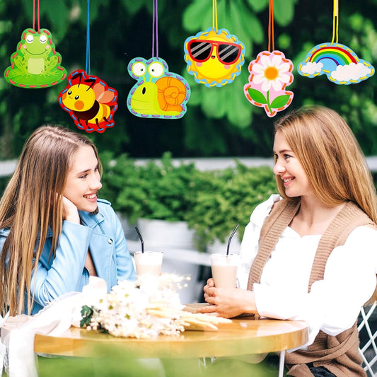 Springtime Lacing Cards for Kids 12 Packs Sewing Kits Rainbow Flower Butterfly Cardboard Sewing Cards Lacing Games for Developing Imagination School Learning Activity Supplies Spring Decorations