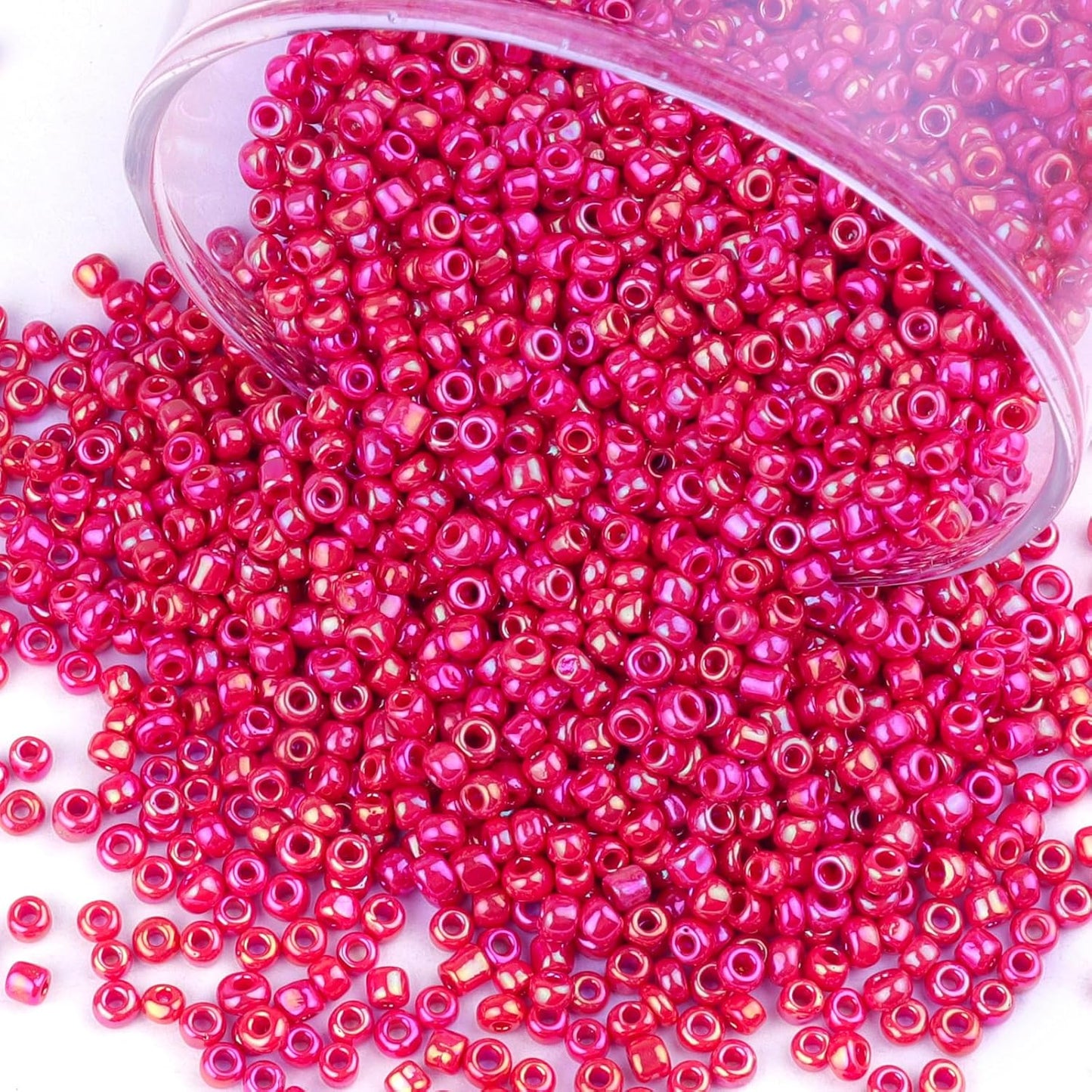 10100 Pcs Size 11/0 Glass Seed Beads, 2 mm Dark Green Small Mini Spacer Loose Pony Beads for Jewelry Making and DIY Crafts - Colors B