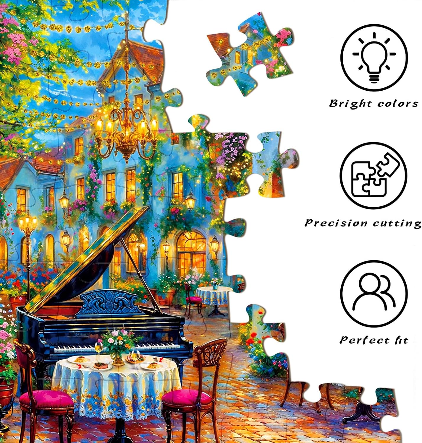 Puzzles for Adults 1000 Pieces,Seaview Campground Jigsaw Puzzle with 1:1 HD Poster, Perfect Interlocking No Dust, Stress Relief Ideal Gift for Family Games