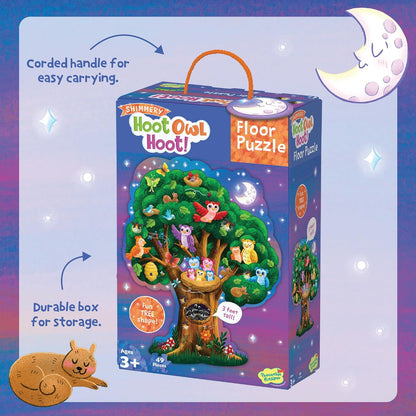 Peaceable Kingdom Hoot Owl Hoot Floor Puzzle – Giant Floor Puzzle for Kids Ages 5 & up – Great for Classrooms