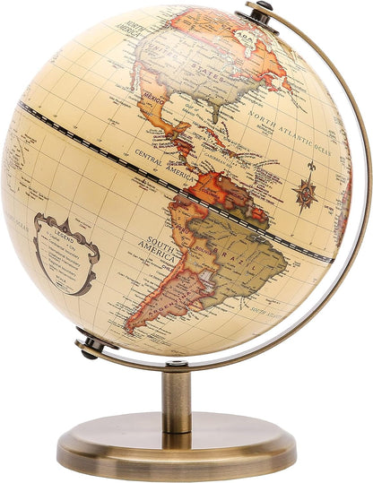 Political Globe Dia 5.5-inch / 14cm- Educational/Geographic - Stainless Steel Arc and Base - School, Home, and Office