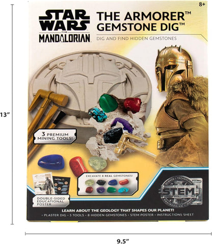 STAR WARS Glowing Crystals, Crystal Growing Kit with Light Up Display Stand, Grow 3 Colorful Crystals, Gift for 8 Year Old Boy, Merch, Toys for Boys Age 8-12